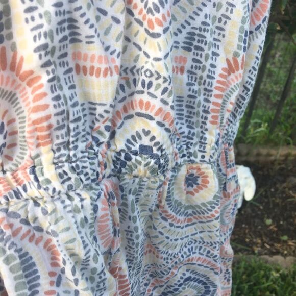 ripcurl Boho Cotton Graphic Aztec Sundress Size Small - Picture 5 of 7